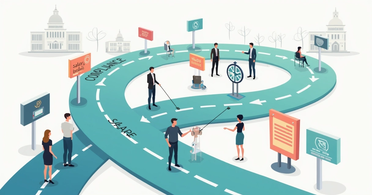 Financial compliance compass showing salary and stipend paths on a roadmap