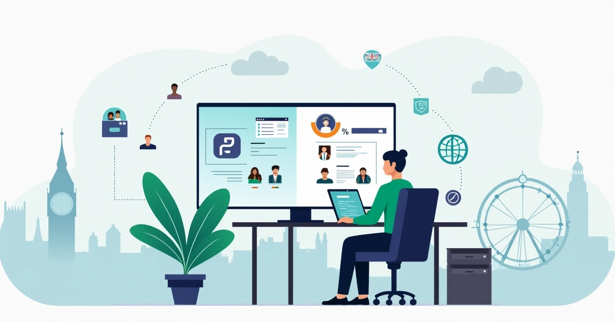 UK payroll manager comparing BACS and Faster Payments on digital dashboard